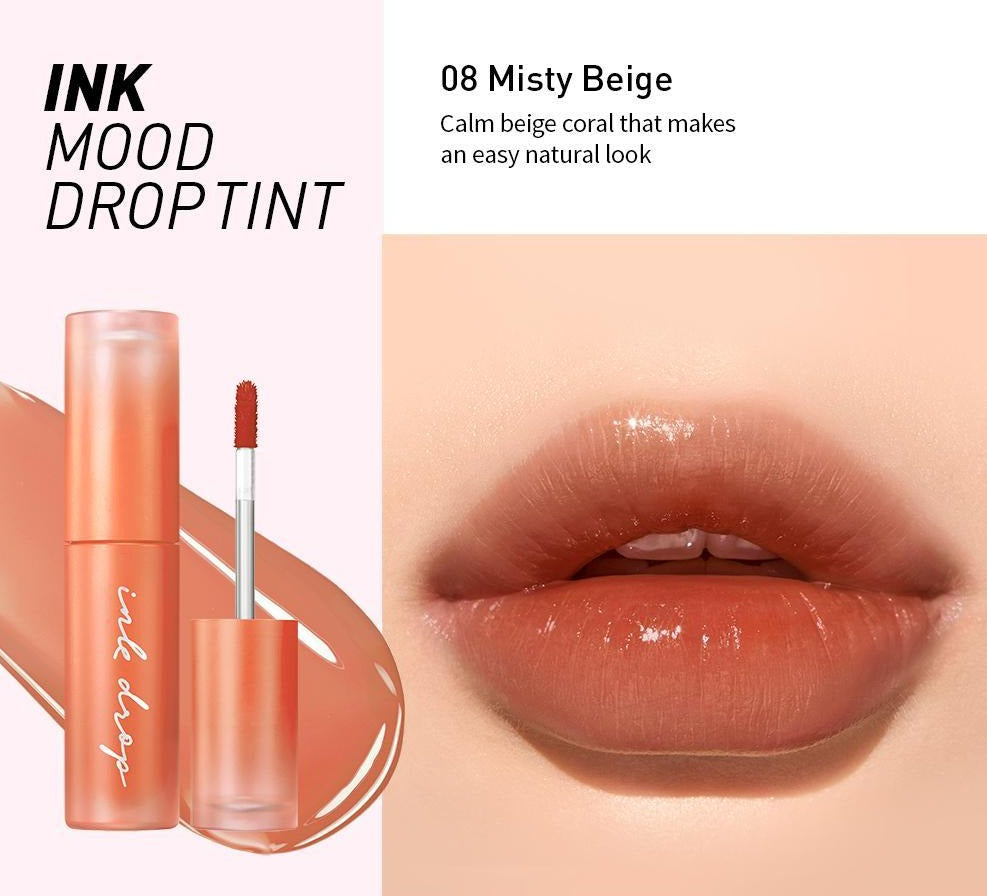 Peripera Ink Mood Drop Tint 08 Misty Beige asian authentic genuine original korean skincare montreal toronto canada thekshop thekshop.ca natural organic vegan cruelty-free cosmetics kbeauty vancouver free shipping