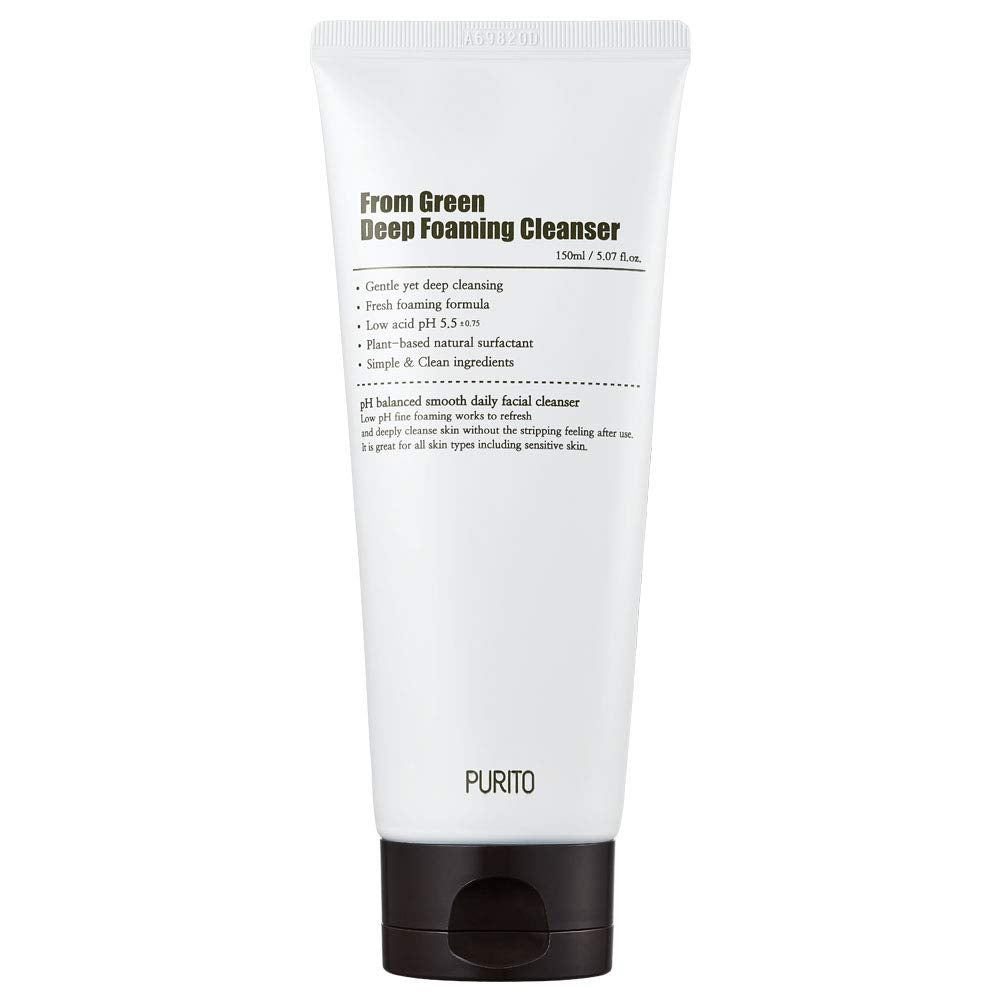 PURITO From Green Deep Foaming Cleanser asian authentic genuine original korean skincare montreal toronto canada thekshop thekshop.ca natural organic vegan cruelty-free cosmetics kbeauty vancouver free shipping