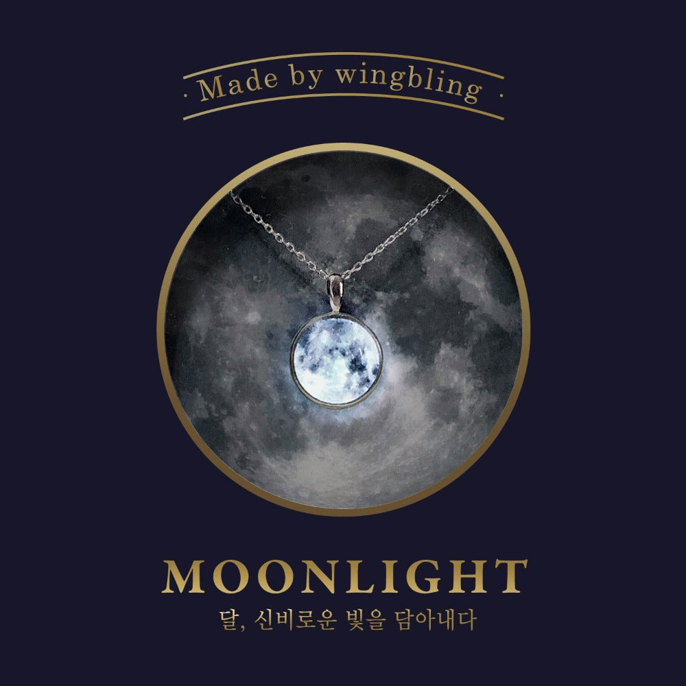 Wing Bling White Moon Necklace (925 Silver) asian authentic genuine original korean skincare montreal toronto calgary canada thekshop thekshop.ca natural organic vegan cruelty-free cosmetics kbeauty vancouver free shipping  accessories gift idea