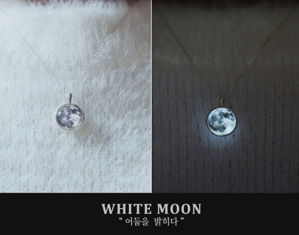 Collier Wing Bling White Moon (Argent 925)